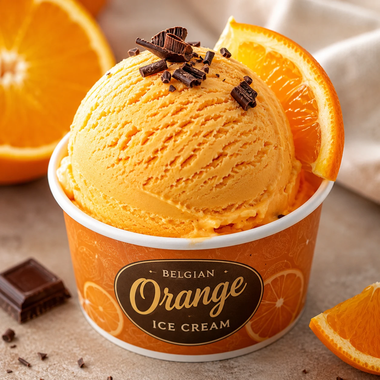 Belgian Orange Ice Cream