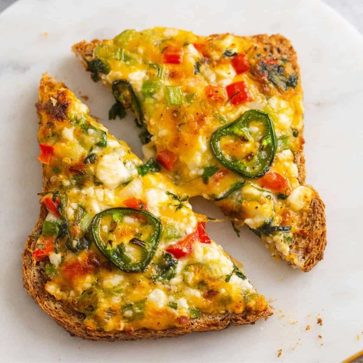 Onion & Capsicum Cheesy Toast