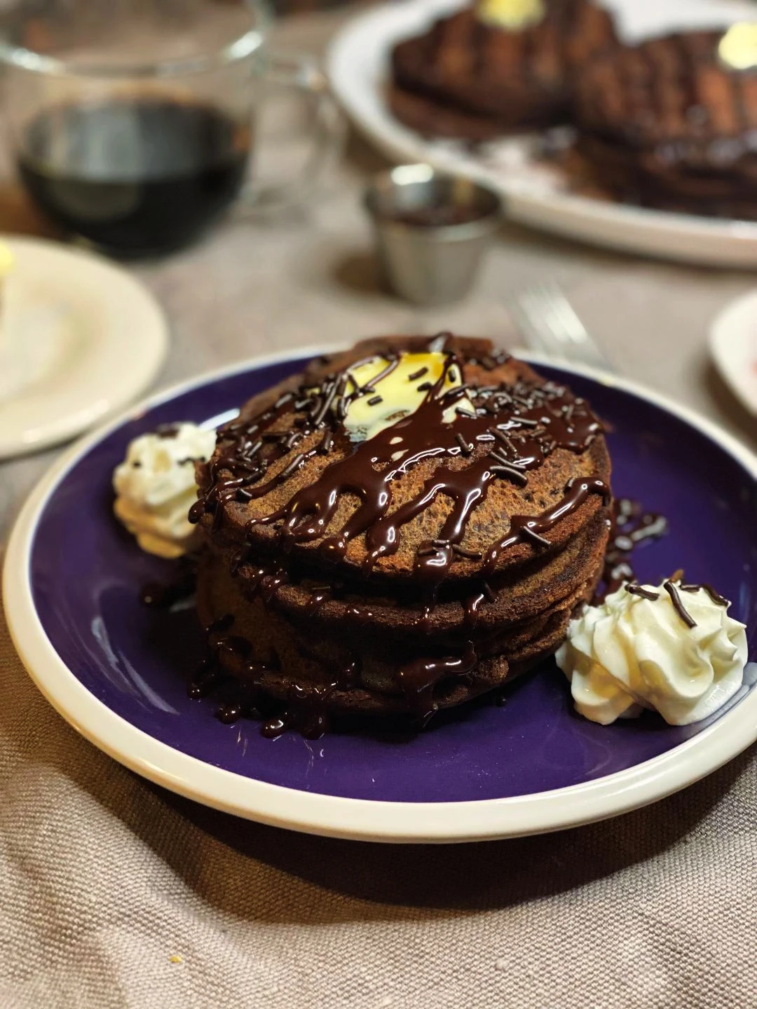 Brownie crumble pan cake
