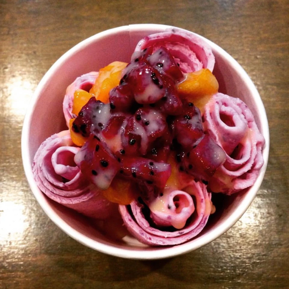 Red dragon ice cream roll