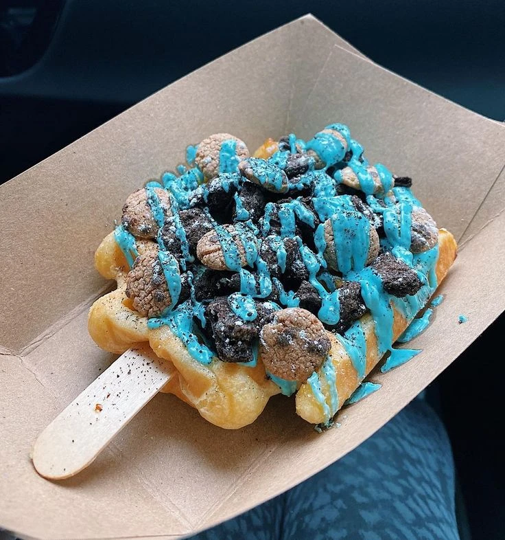 Cookie Monster Waffles