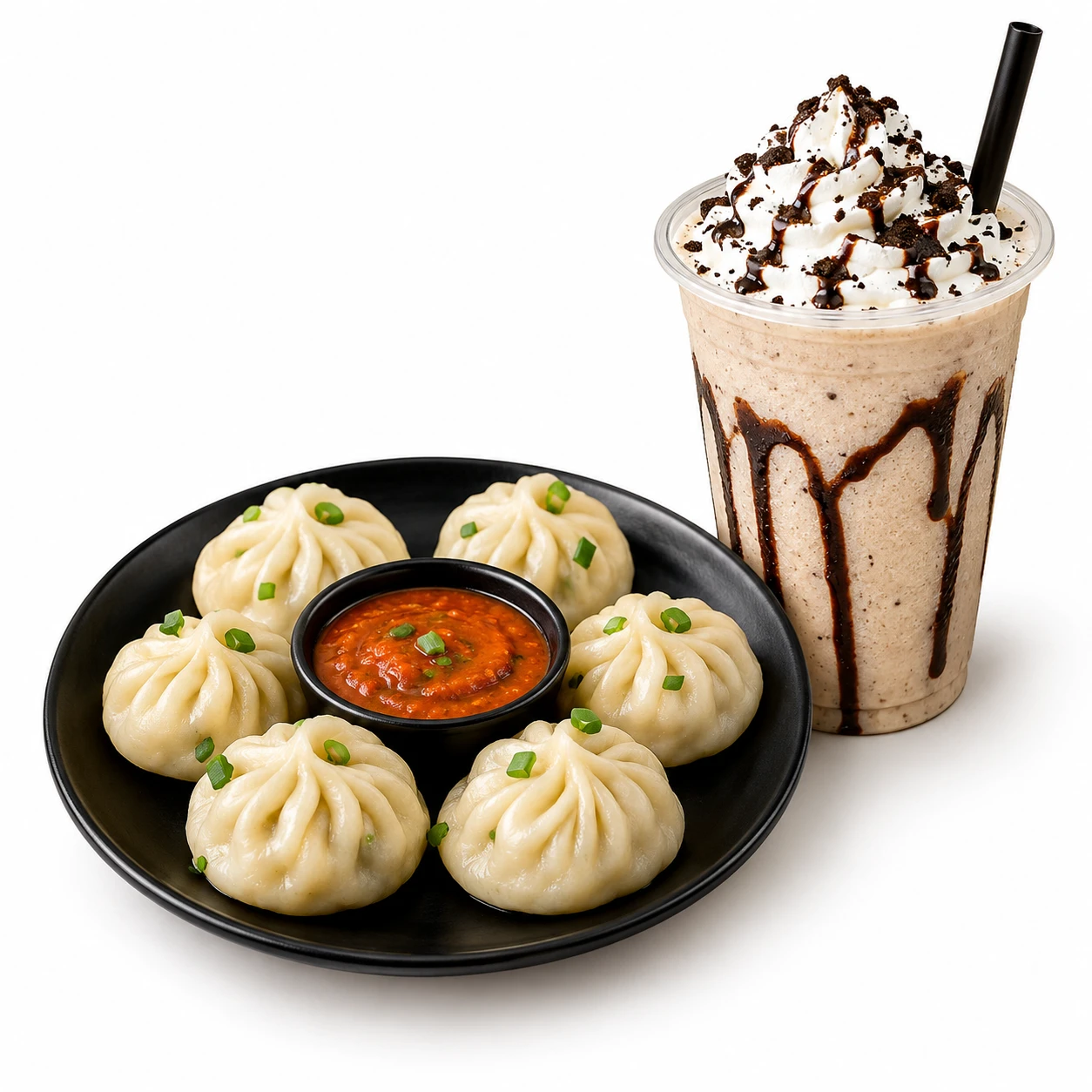 Veg Momos(6pcs)+shake(combo)