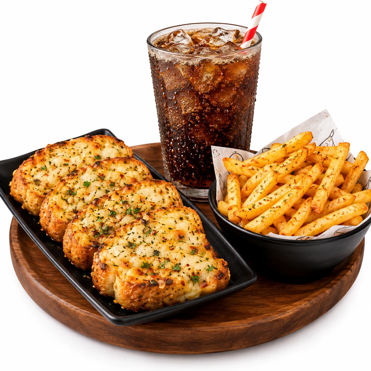 Garlic bread + Crisp fries + Cold drink(combo)