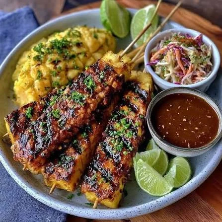 Charcoal Flame Grilled Pineapple