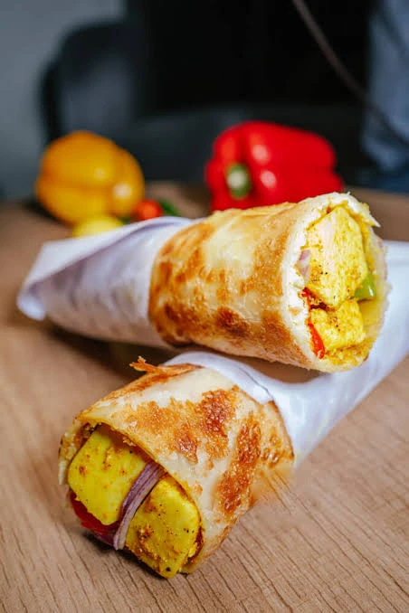 Double Egg Paneer Roll