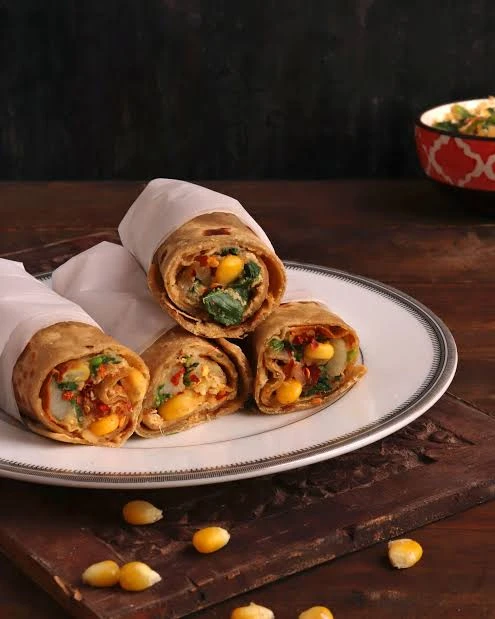 Veggies Corn Tikki Wrap
