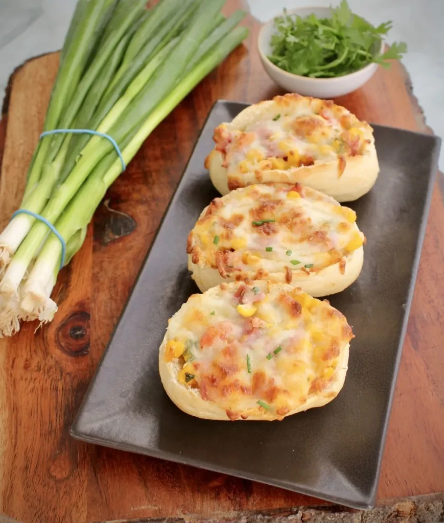 Stuffed Sweet Corn Garlic Bread