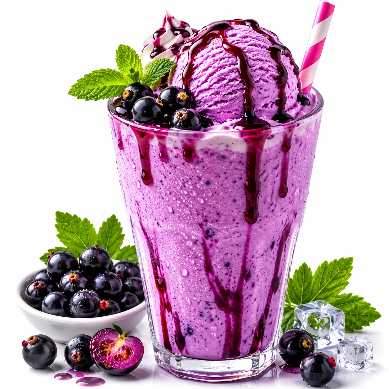 Black Currant Ice Cream Shake